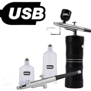 Compressor Aerógrafo Recarregável Airbrush Sem Fio Portátil