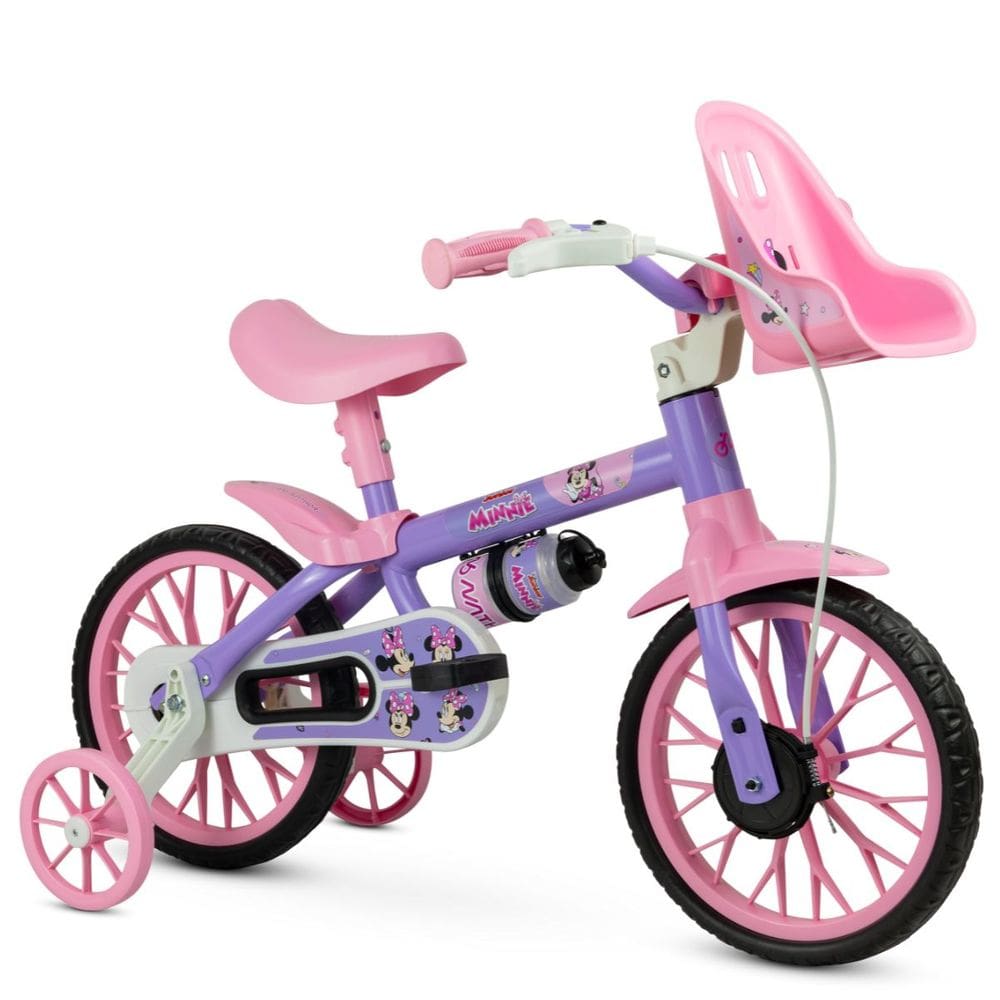 Bicicleta Infantil Feminina Aro 12 Nathor Minnie Mouse