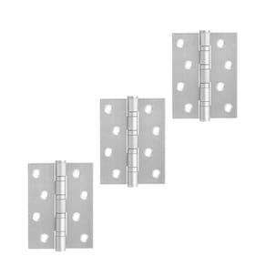 Dobradiça 4 X 3 Inox Escovado 3 Unidades Unica