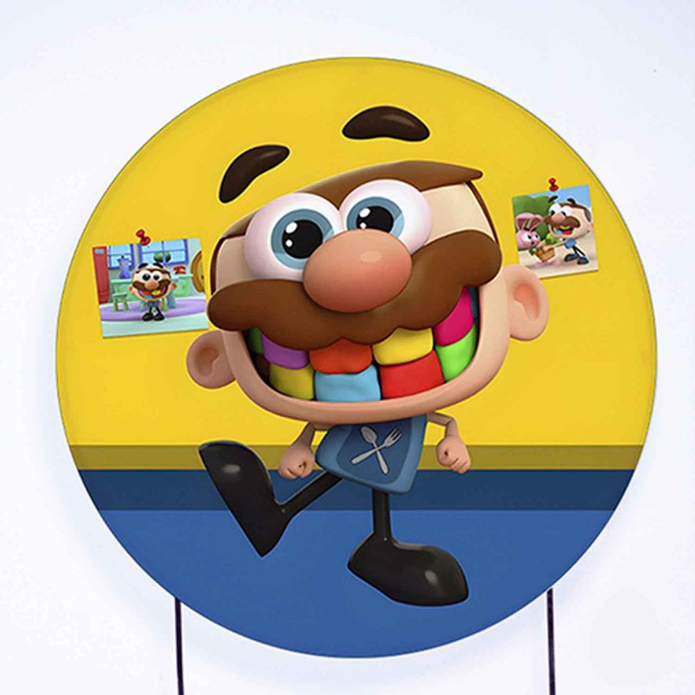 Painel Decorativo para Festa Redondo Vesti Fácil com Elástico José Comilão - Fera Print
