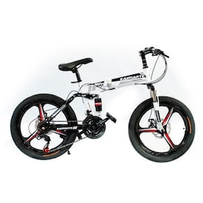 Bicicleta Aro 20 Cityfold Bike 21 Vel Marchas Freio A Disco Quadro Aço Carbono Cor Branco Preto - Wct Fitness