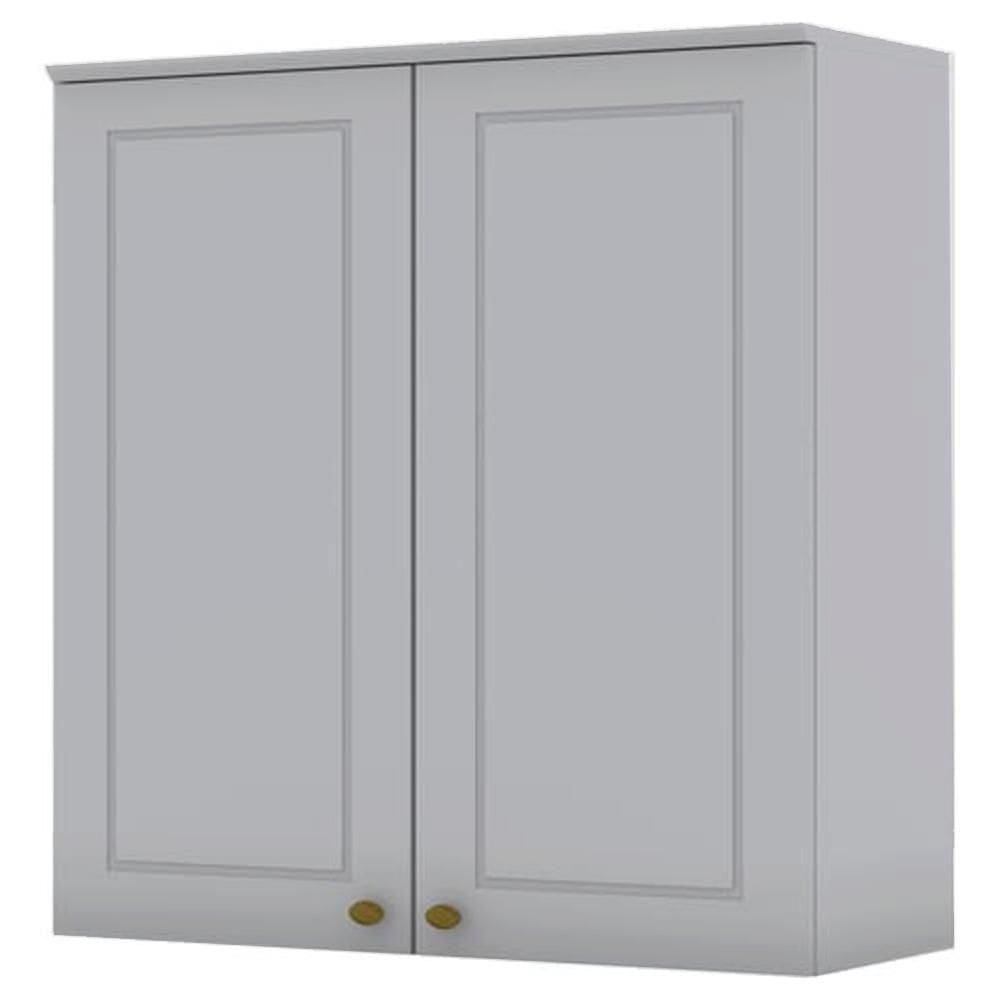 Armario Aereo 2 Portas Mdf 80 Cm Americana C356 Cinza Henn