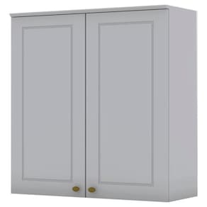 Armario Aereo 2 Portas Mdf 80 Cm Americana C356 Cinza Henn