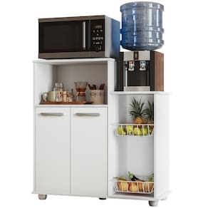 Balcão Fruteira Para Cozinha 2 Portas 91 Cm Solle Branco Pln