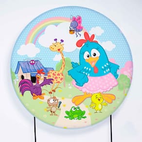 Painel de Festa Redondo de 1,80m Galinha Pintadinha - Fera Print