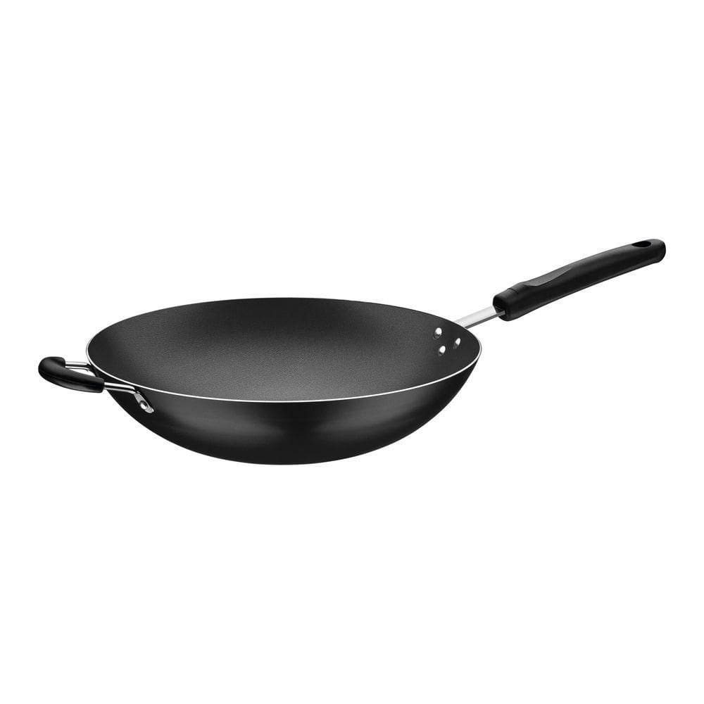 Wok Tramontina Loreto Em Alumínio Com Revestimento Interno Antiaderente Starflon T1 Com Cabo Baquelite Grafite 32 Cm