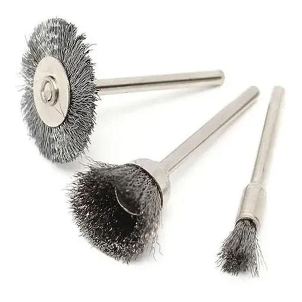 Kit 15 Escovas Com Fios De Aço Para Mini Retifica Dremel