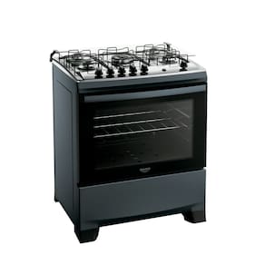 Fogão Dako Supreme Glass 5 Bocas a Gás Acendimento Automatico Titanium Bivolt