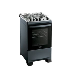 Fogão Dako Supreme Glass 4 Bocas a Gás Acendimento Automatico Titanium Bivolt
