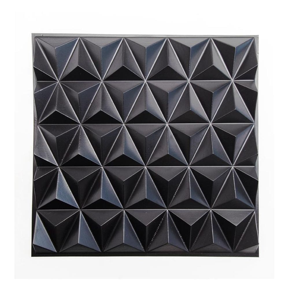Kit 15 Placas Revestimento De Parede Pvc 3D Triangular Preto