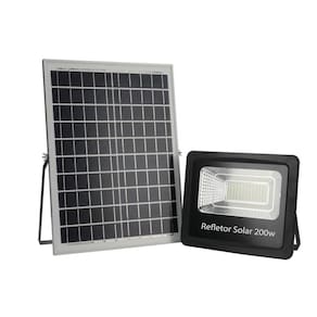 Refletor Solar Led Holofote 6000K Lâmpada Luz Solar