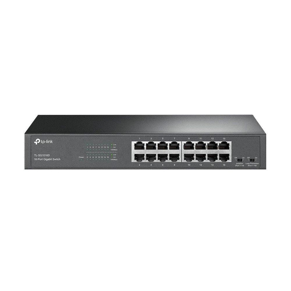 Switch Gigabit 16 Portas 10-100-1000 Nao Gerenciavel Tl-sg1016d Smb