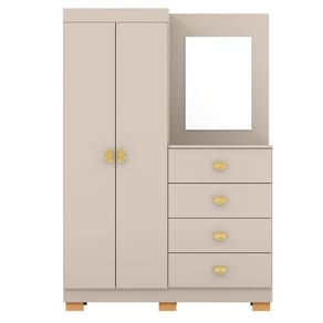 Comoda Roupeiro Espelho 120 Cm 2 Portas 20034 Fendi Vlr
