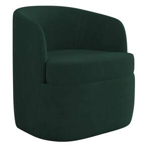 Poltrona Giratória Decorativa Para Sala Dandara K04 Veludo Verde - Mpozenato