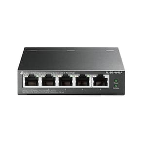 Switch Gigabit 10-100-1000 C- 5 Portas (sendo 4 Poe) Tl-sg1005lp Smb
