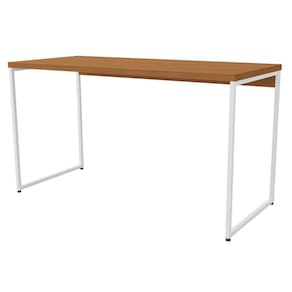Mesa Escrivaninha Escritorio 136 Cm Li003 Canela Branco Kpb