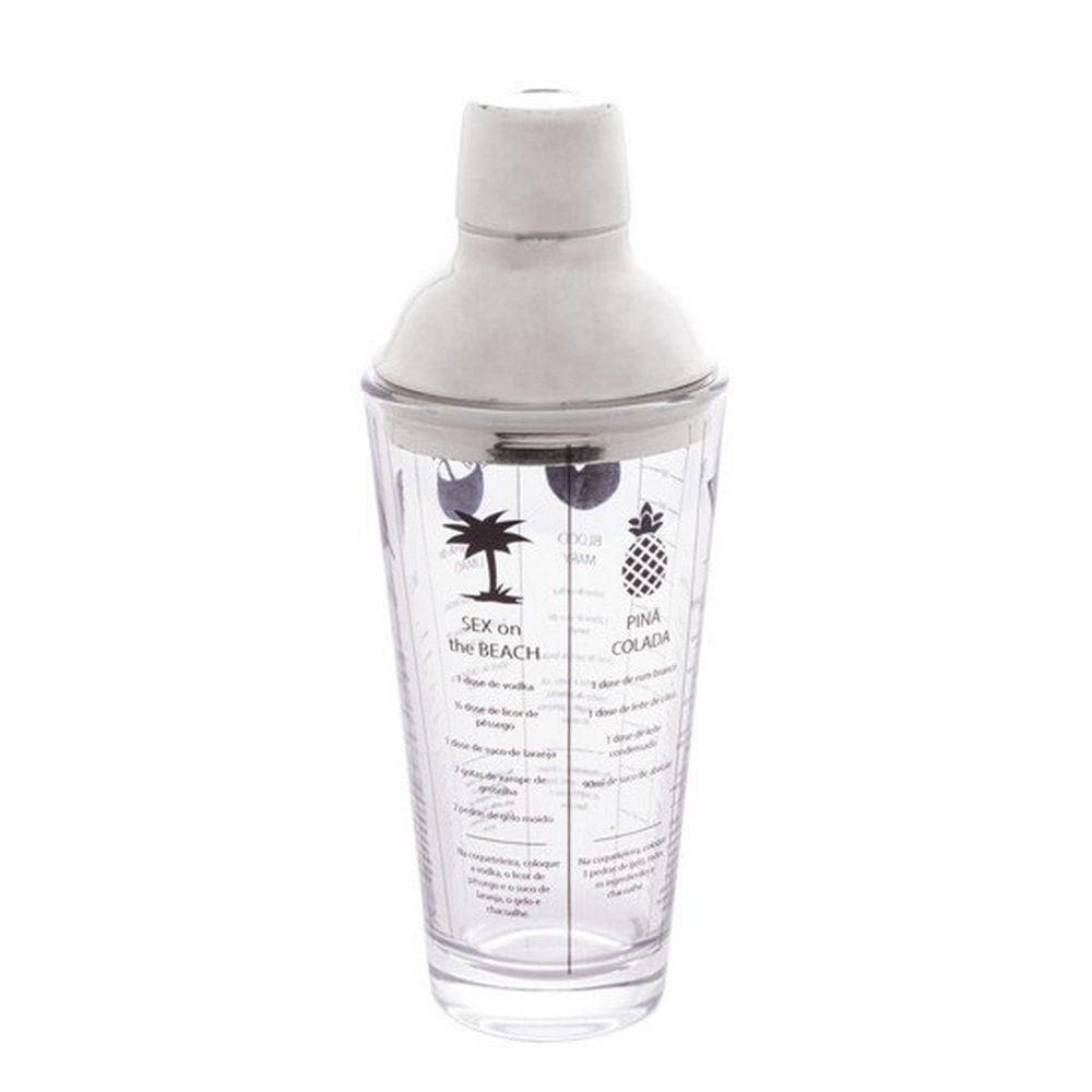 Coqueteleira Lyor Coimbra Vidro C-tampa De Aço Inox 420ml