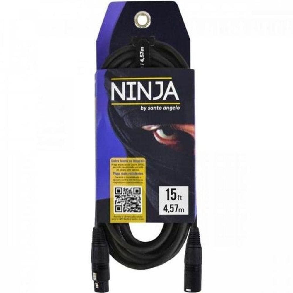 Cabo Xlr Macho X Xlr Fêmea 4,57m Ninja Lw B Santo Angelo
