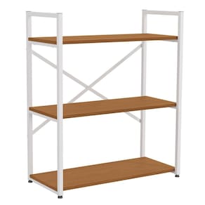 Estante Baixa 3 Prateleiras 87x72 Cm Li007 Canela Branco