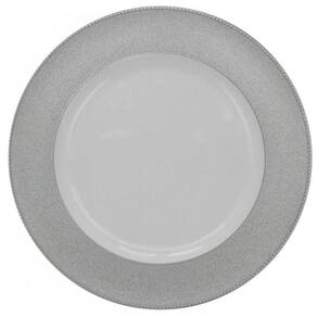Sousplat Redondo Shine Prata 33 Cm - Mimo Style