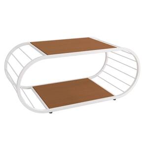 Mesa De Centro Industrial 90 Cm Li039 Canela Branco Kpb