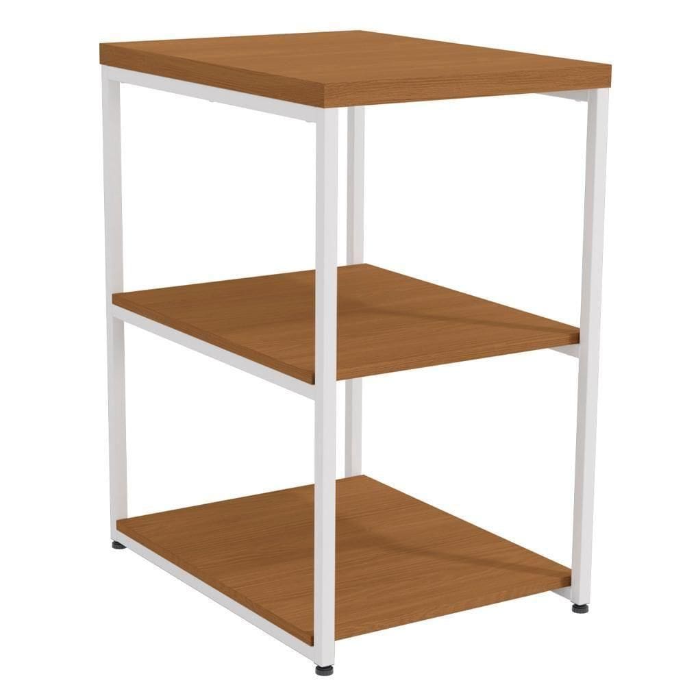 Mesa De Apoio Lateral 76 Cm Mdp Li004 Canela Branco Kpb
