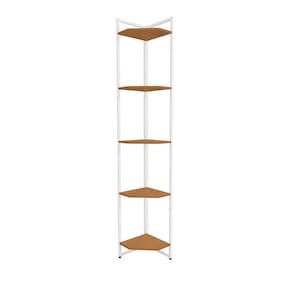 Estante De Canto 5 Prateleiras 202 Cm Li022 Canela Branco Kpb