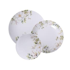 Jogo De Pratos Tramontina Magnólia Em Porcelana Decorada 12 Peças
