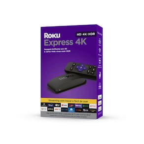 Roku Express 4K compatível com Alexa, Google, Siri