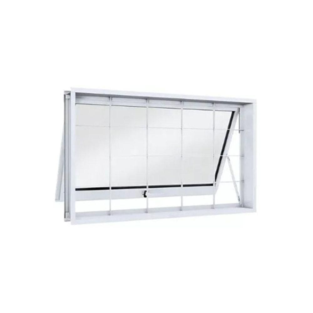 Vitrô Maxim-ar Em Aço Com Grade Quadriculada 60x80 R120 Evidence - Branco