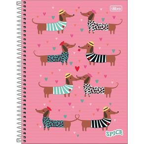 Caderno Espiral Universitario Spice 10 Matérias Feminino/Masculino 160 Folhas Capa Dura Tilibra