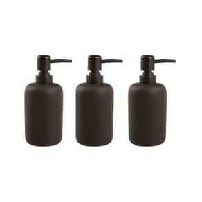 Kit 3 Porta-Sabonete Líquido Banheiro Lavabo Preto