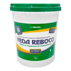 Aditivo para Reboco e Massas Veda Reboco 1kg Impermeabilizante Profissional para Uso Interno e Externo