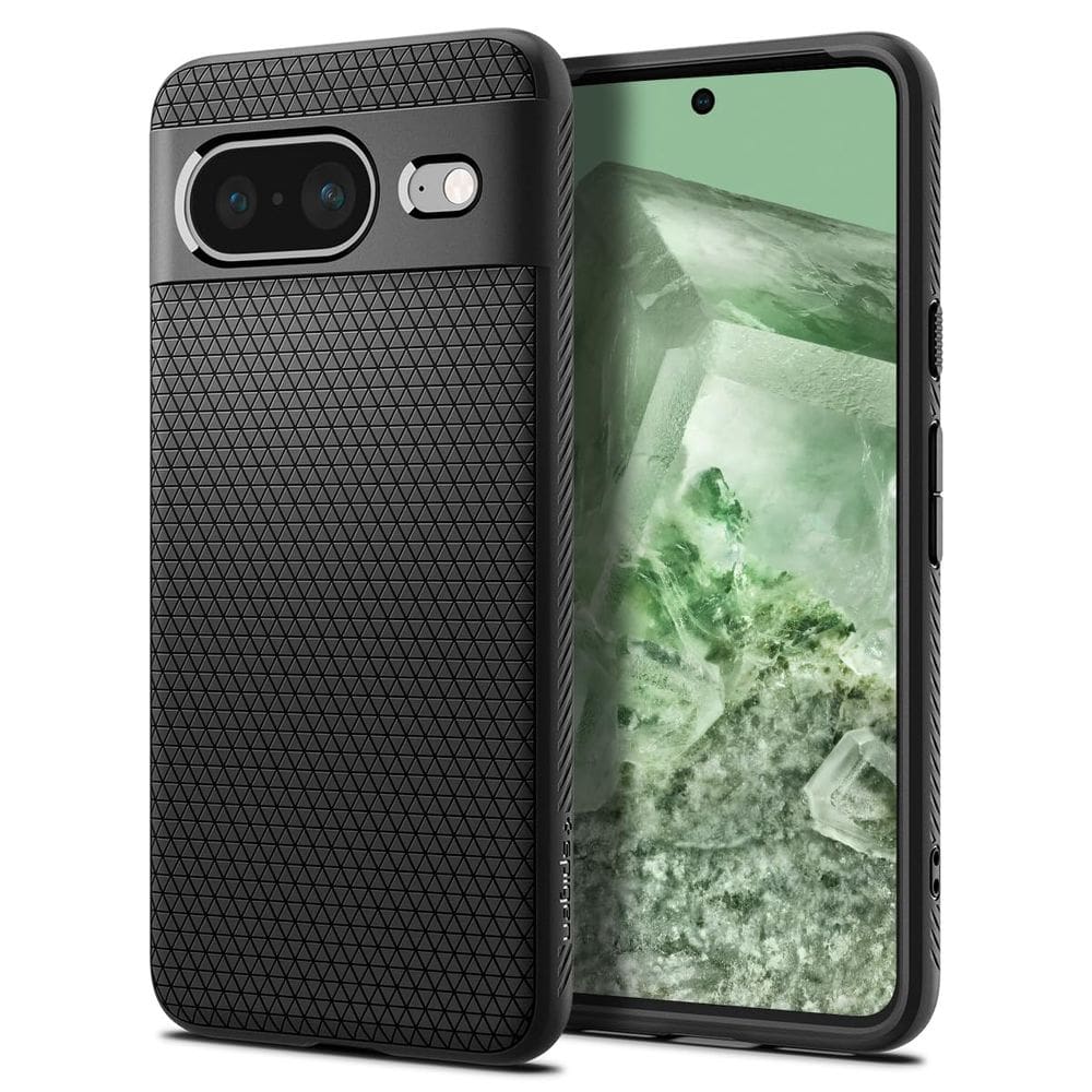 Capa Spigen Liquid Air Armor para Pixel 8 (2023) preta fosca
