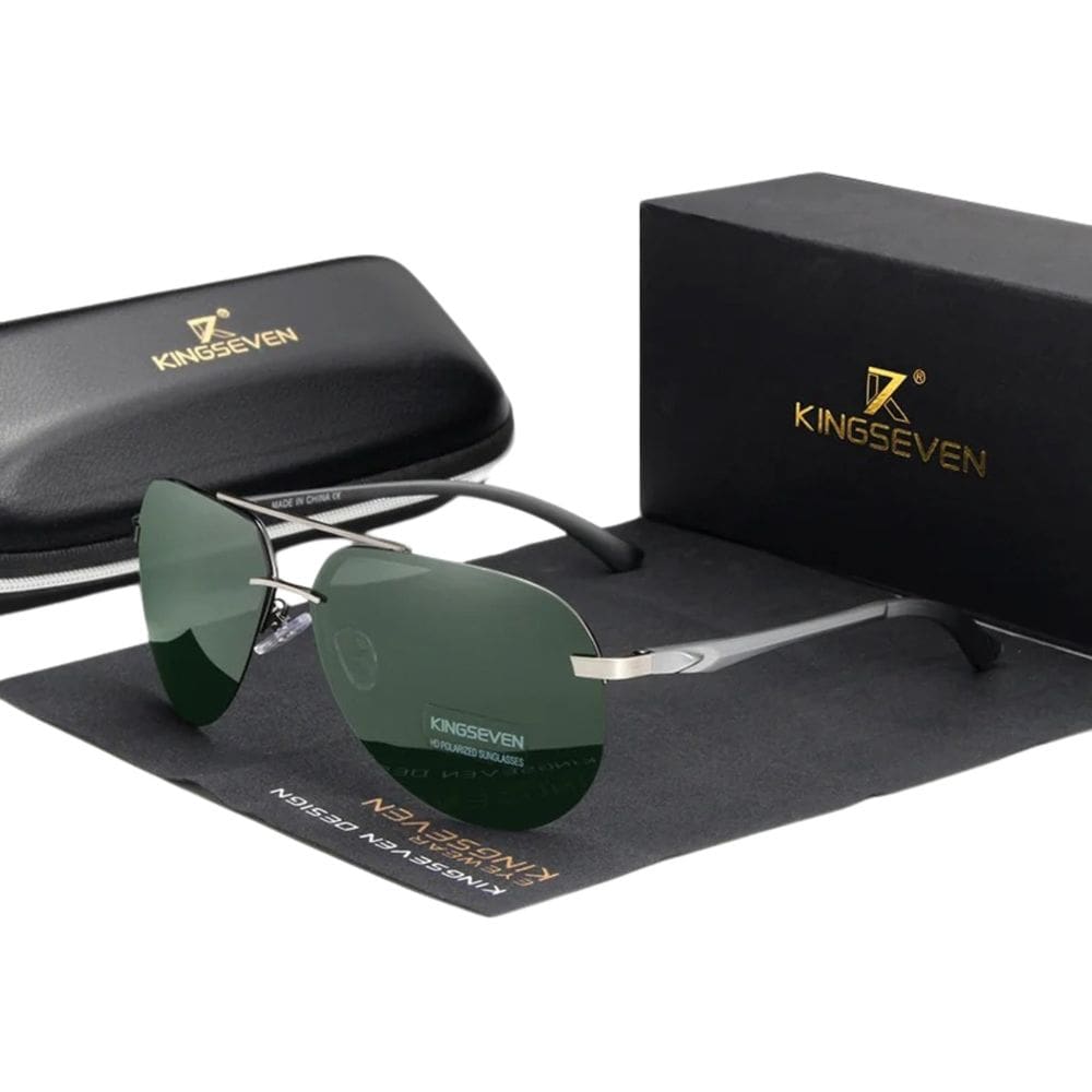 Óculos De Sol Kingseven Aviador Masculino Polarizado Luxuoso