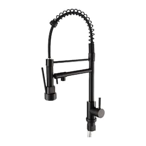 Torneira De Pia Cozinha Bancada Gourmet 2 Jatos Preto Flex