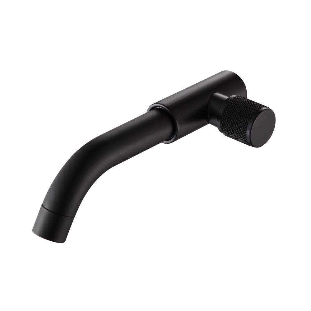 Torneira Banheiro Lavatório Parede Quadrada Preto Black Luxo