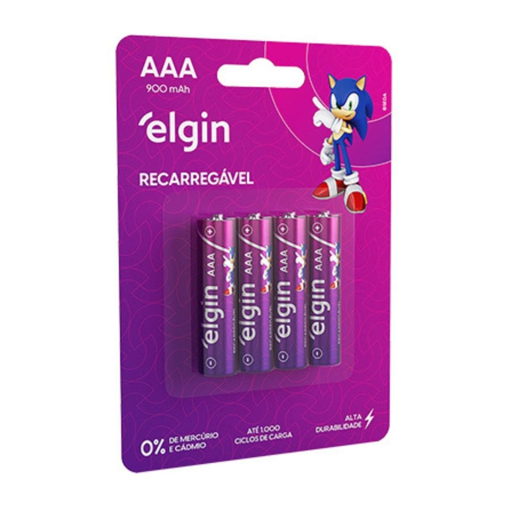 Pilha Recarregavel Aaa 900mah C/4 82169 Elgin