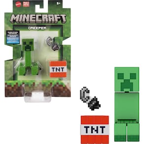 Pacote de 2 bonecos de ação Mattel Minecraft com Creeper de 8 cm
