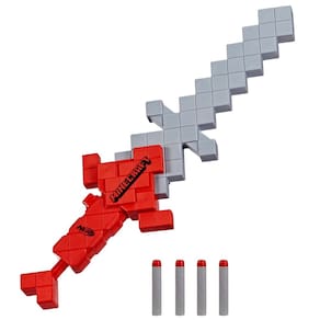 Toy Sword Nerf Minecraft Heartstealer com 4 dardos de espuma Elite