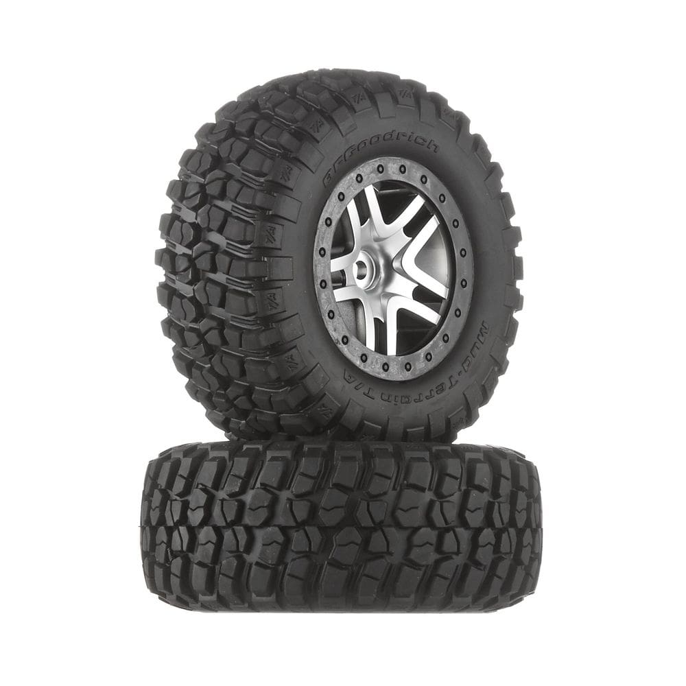 Pneus Traxxas B.F. Goodrich Mud Terrain T/A KM2 com rodas Chrome Slash