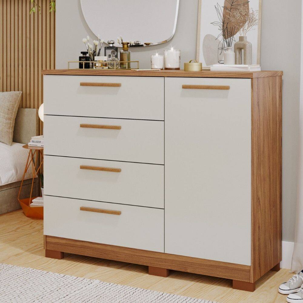 Cômoda 4 Gavetas e 1 Porta Malu Panan