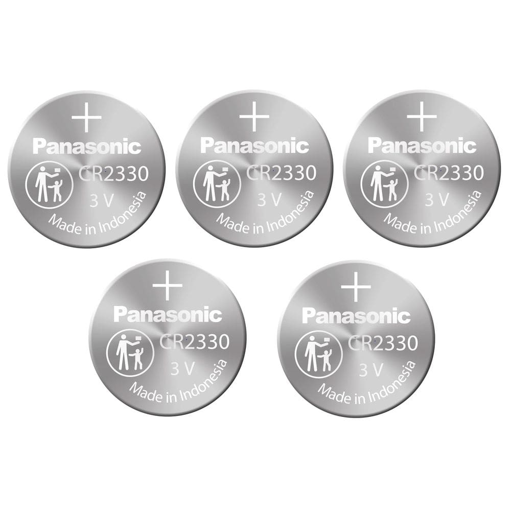 Bateria Panasonic CR2330 3V de lítio, 1 pacote (5 unidades) de uso único