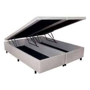 Base Box Baú King 178x198x42cm Courino Linho Areia