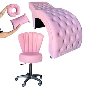 Kit Maca M1 70 + Mocho Pétala + Kit Almofadas Corino Rosa Bebê - In9 Decor
