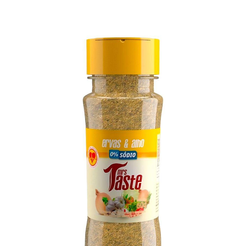 Tempero Zero Sódio Mrs Taste (60g) Ervas & Alho