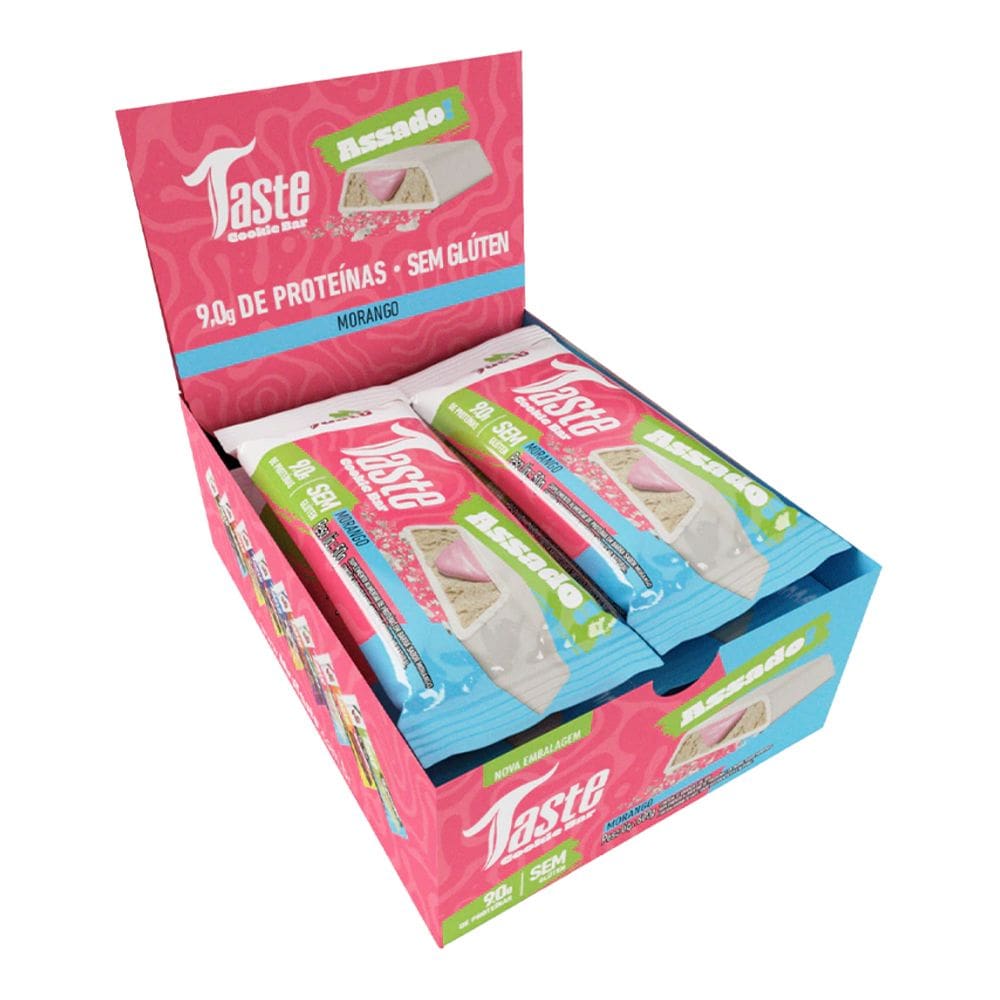 Taste Cookie Bar Display Mrs Taste (600g) Morango