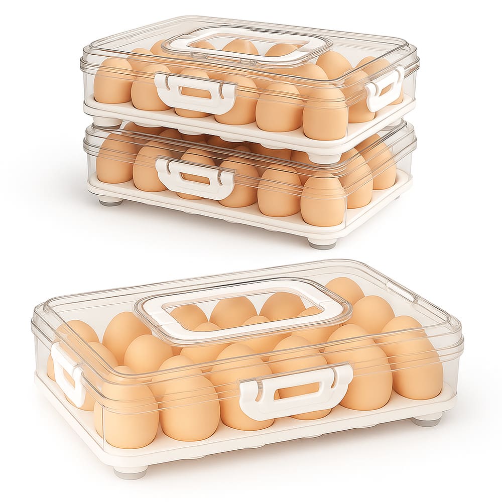 Bandeja De Ovos Cozinha Com Selo De Caixa De Ovos Portátil Organizador