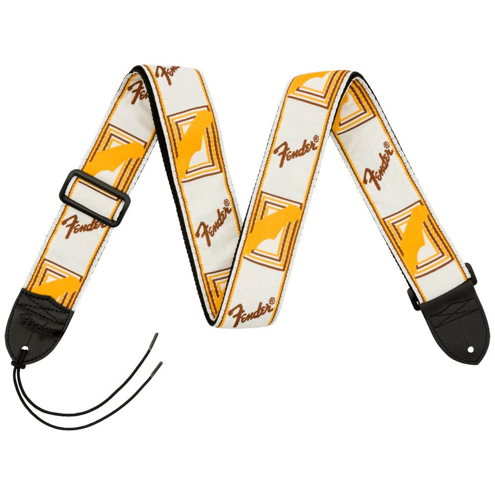 Correia Fender Branco Marrom Amarelo Mono Strap