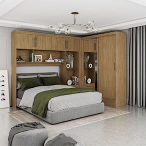 Quarto Modulado Casal com Espelho 6 Portas Belém Plus Carioca Móveis